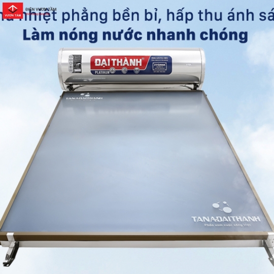 Máy nước nóng NLMT tấm phẳng Platinum 220L